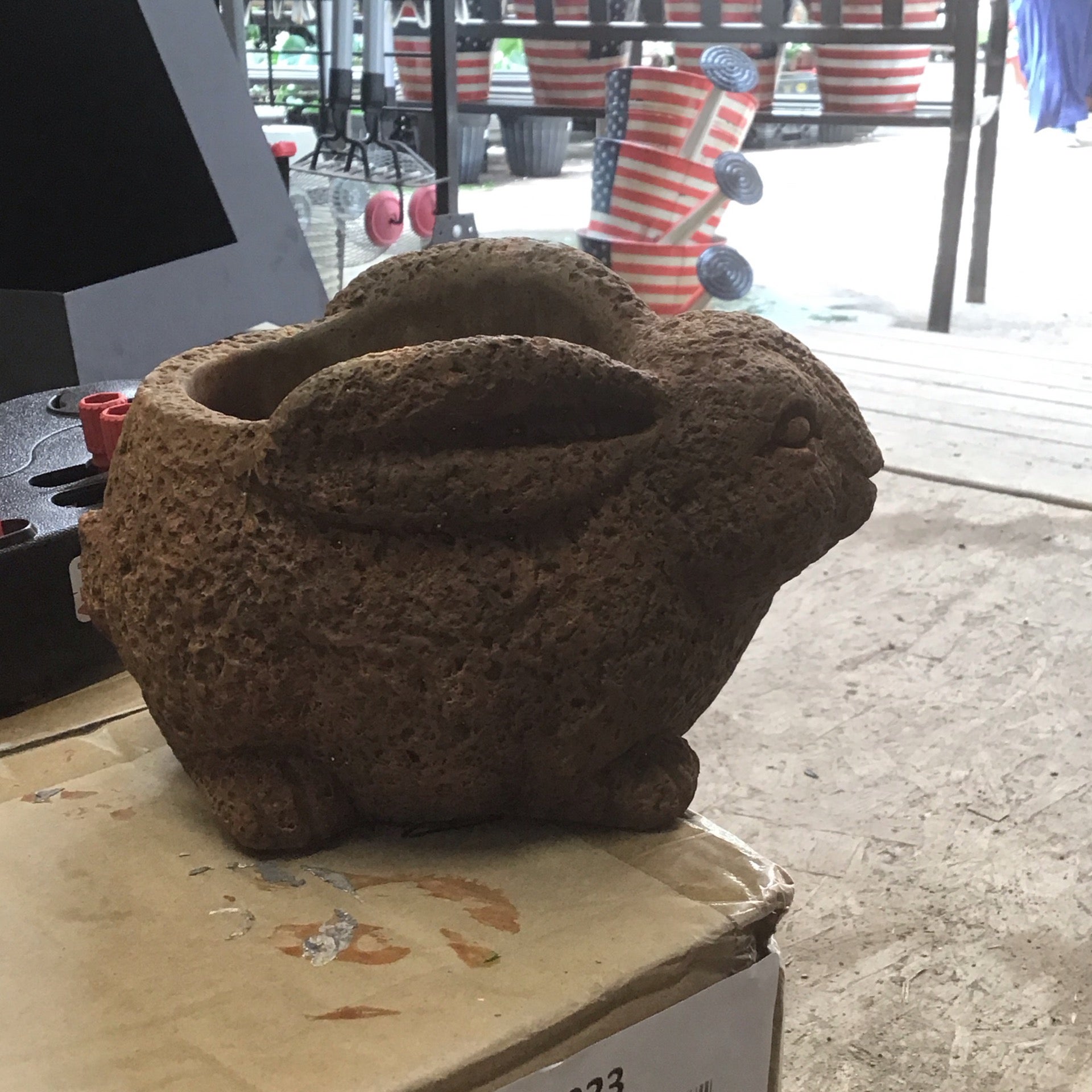 Rabbit Planter - Classic Concrete Buddies | Pratt Family Greenhouse